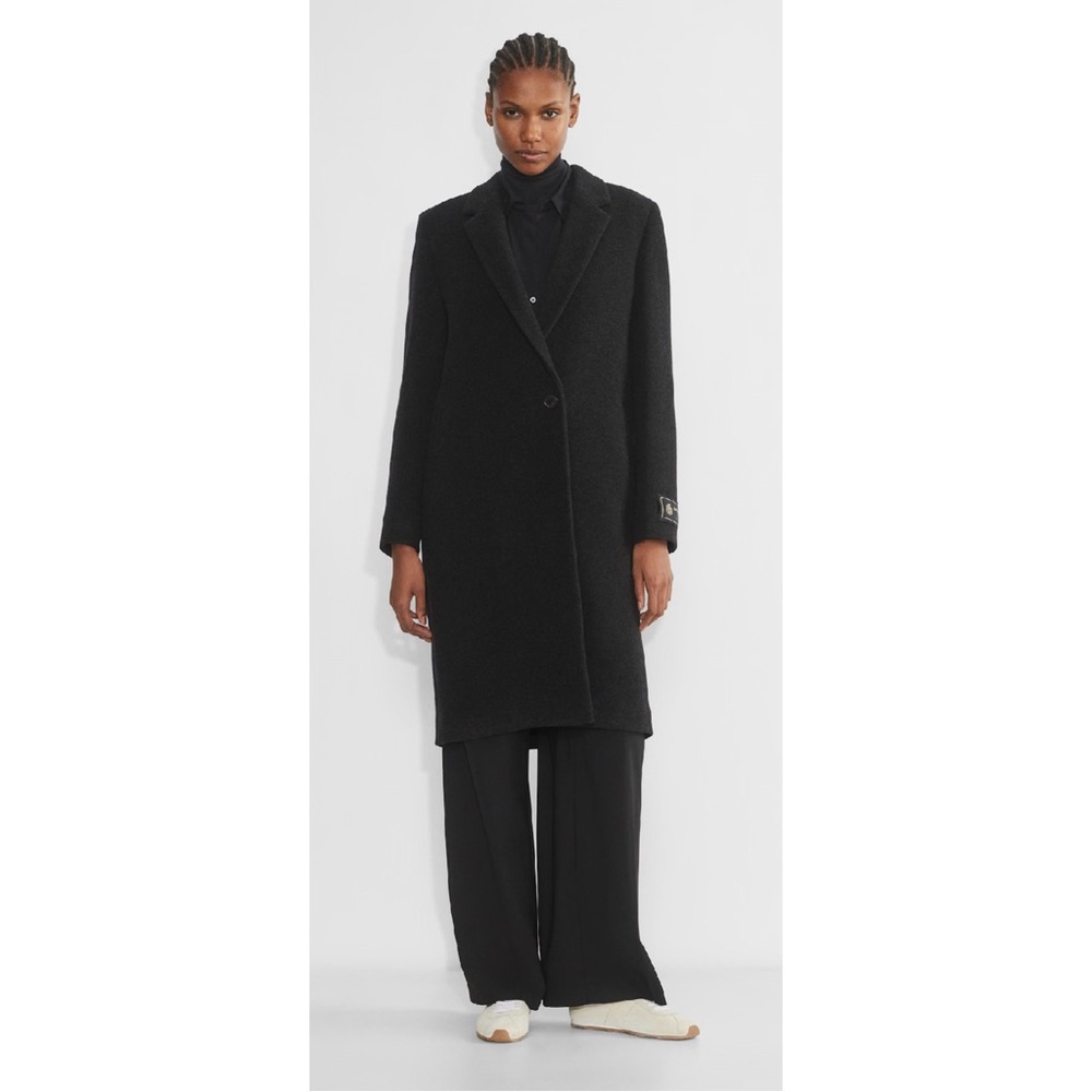NWT Babaton The Stedman Aritiza Soft Wool Cashmere Black Coat XL